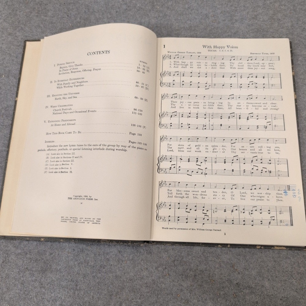 Singing Worship With Boys and Girls Edith Lovell Thomas 1935 Hymnal Hardcover - Picture 4 of 4